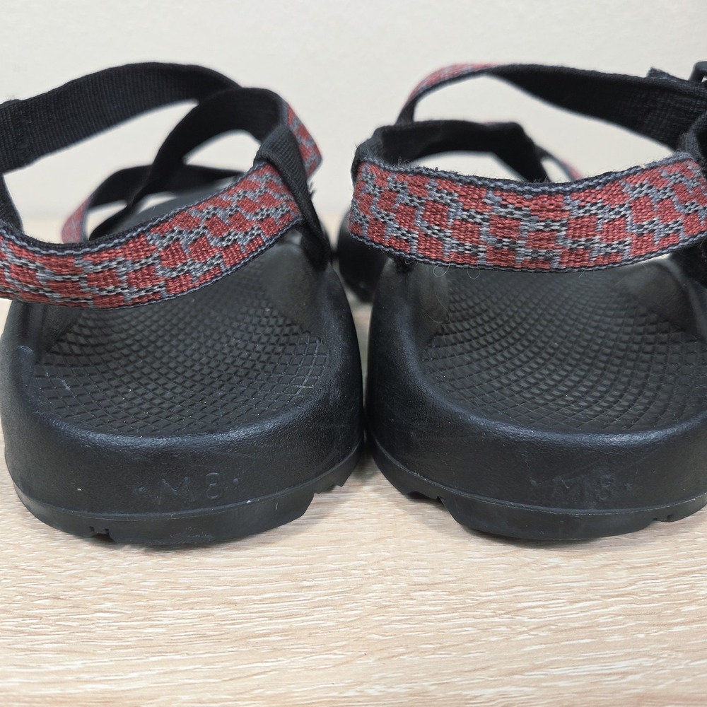 Chaco Women's Black Sandals with Red Patterned Straps - Picture 10 of 15